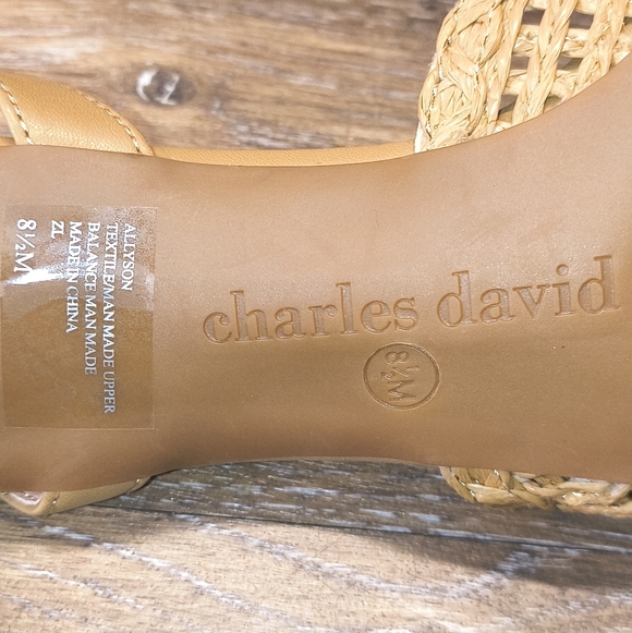 Charles David Tan Espadrille Slingback Heels - Picture 2 of 4